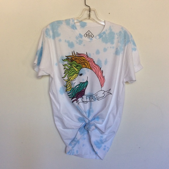 Fierce Unicorn Tye Dye T Shirt - Picture 2 of 3